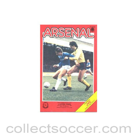 1986 - Arsenal v Luton Town official programme 01/02/1986 Canon League