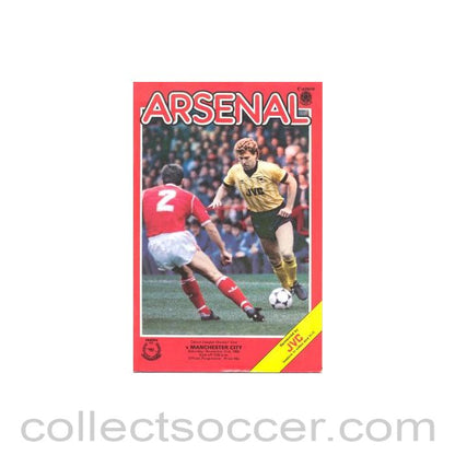 1985 - Arsenal v Manchester City official programme 02/11/1985 Canon League