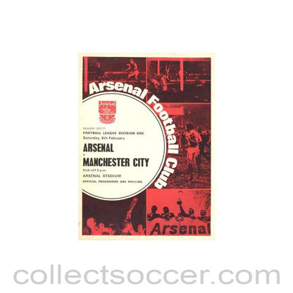 1971 - Arsenal v Manchester City official programme 06/02/1971 Football League