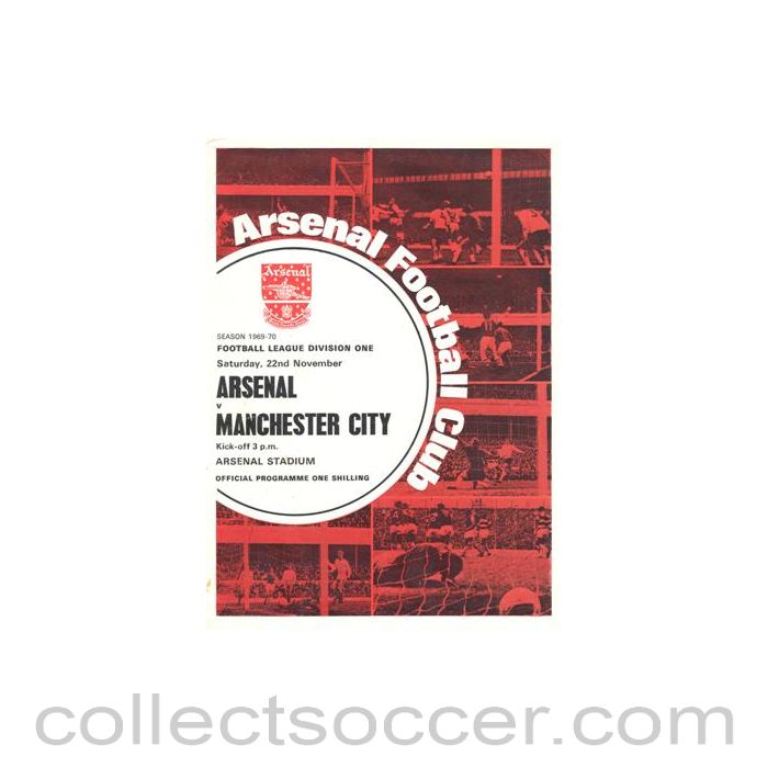 1969 - Arsenal v Manchester City official programme 22/11/1969