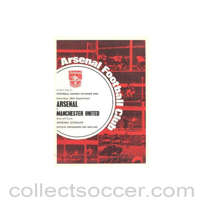 1969 - Arsenal v Manchester United official programme 20/09/1969 Football League