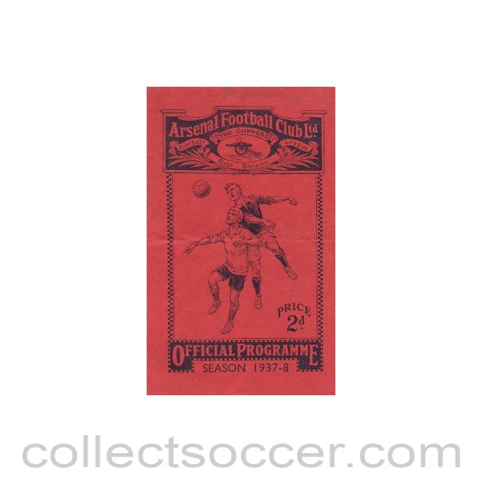 1937 - Arsenal v Middlesbrough official programme 30/10/1937