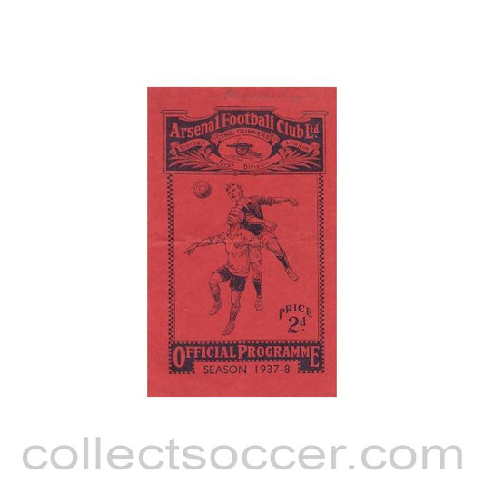 1937 - Arsenal v Middlesbrough official programme 30/10/1937