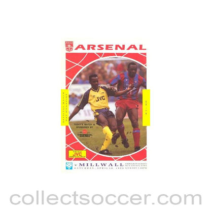 1990 - Arsenal v Millwall official programme 28/04/1990 League Cup