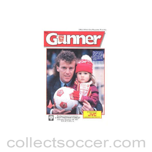 1987 - Arsenal v Nottingham Forest official programme 26/12/1987 League Cup