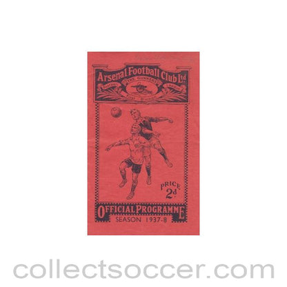 1938 - Arsenal v Preston North End official programme 12/02/1938