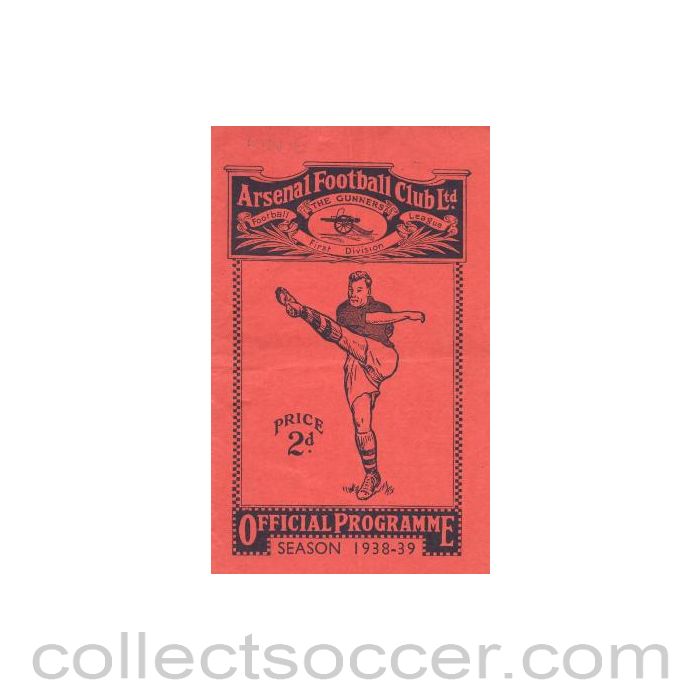 1938 - Arsenal v Preston North End official programme 22/10/1938