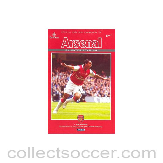 2007 - Arsenal v Reading official programme 03/03/2007