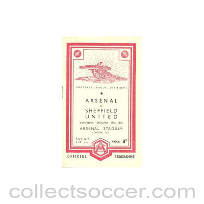 1949 - Arsenal v Sheffield United official programme 15/01/1949