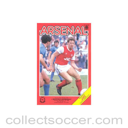 1985 - Arsenal v Sheffield Wednesday official programme 14/09/1985 Canon League