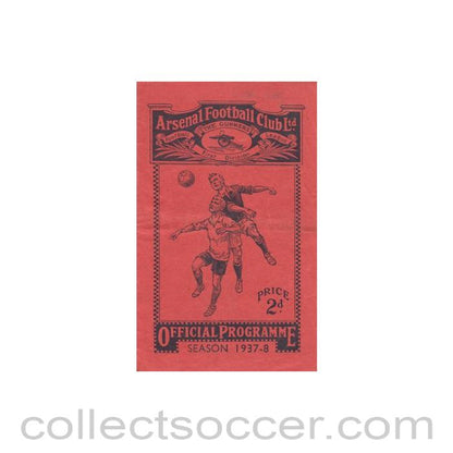 1938 - Arsenal v Stoke City official programme 05/03/1938