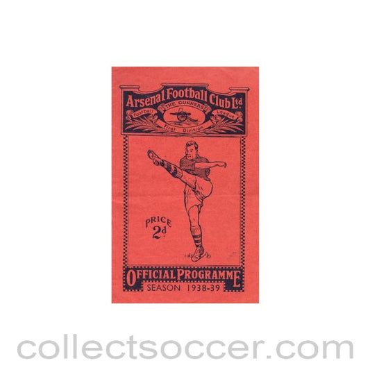 1939 - Arsenal v Sunderland official programme 04/02/1939