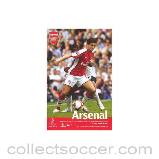 2008 - Arsenal v Twente official programme 27/08/2008