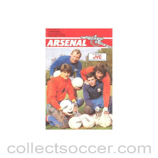 1983 - Arsenal v Walsall official programme 29/11/1983 Milk Cup