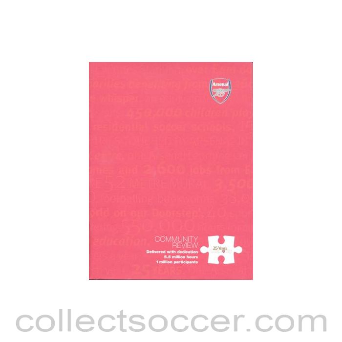 Community Review 25 Years Community - official Arsenal brochure