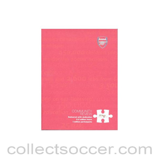 Community Review 25 Years Community - official Arsenal brochure