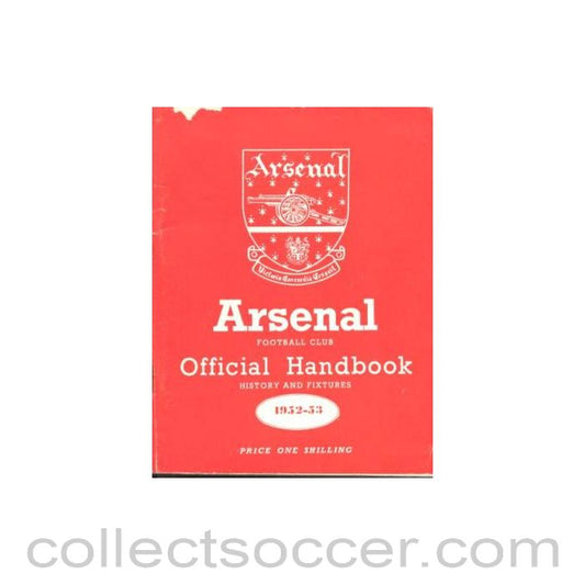 1952 - Arsenal official handbook 1952-1953