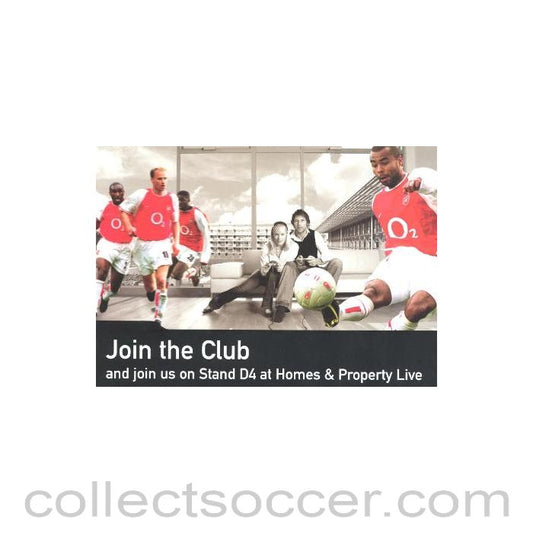 Arsenal flyer Join the Club flyer
