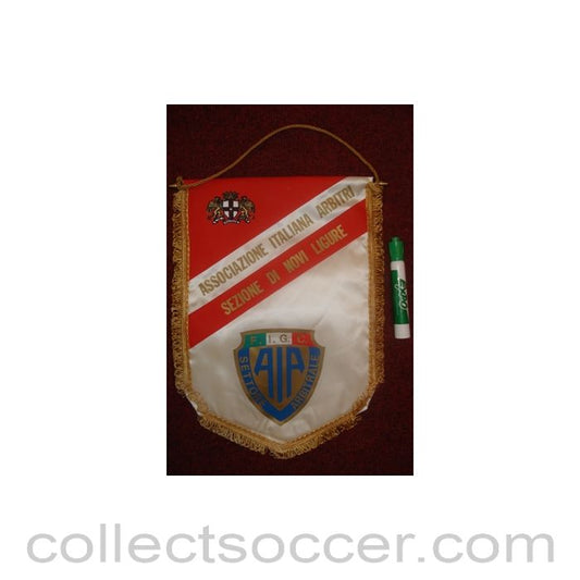 Italian Association of Referees Pennant awarded to the football referee Neil Midgley