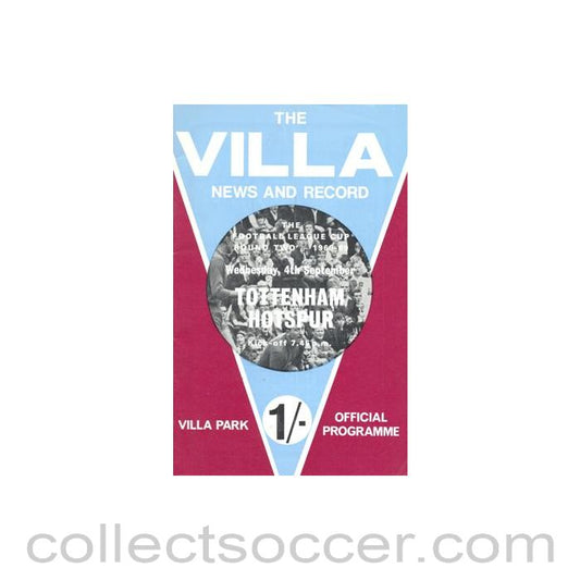 1968 - Aston Villa v Tottenham Hotspur official programme 04/09/1968 Football League
