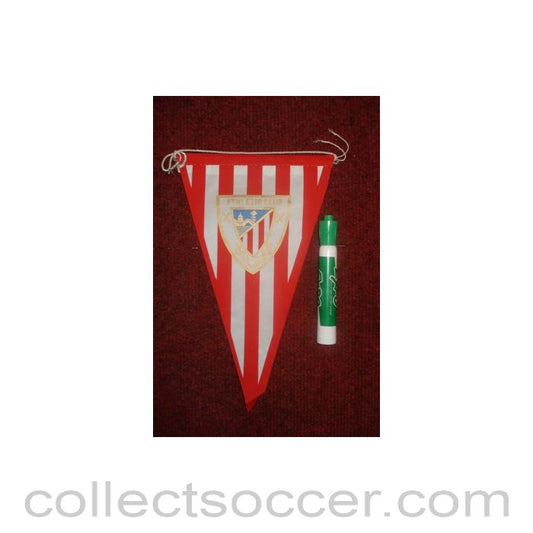 Athletic Club Bilbao Pennant once property of the football referee Neil Midgley
