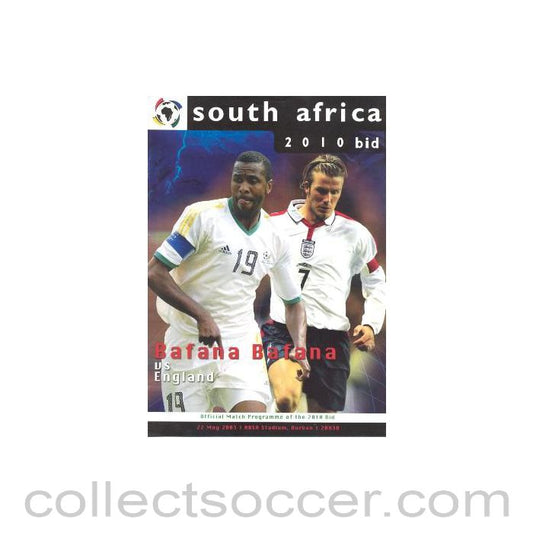 2003 Bafana Bafana, South Africa v England official programme 22/05/2003