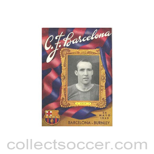 1949 - Barcelona v Burnley official programme 26/05/1949