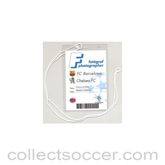 2000 - Barcelona v Chelsea photographer's press pass 18/04/2000 Champions League