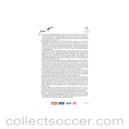 2005 - Barcelona v Chelsea press pack update 23/02/2005 Champions League