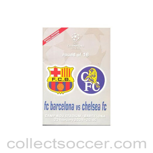 2005 - Barcelona vChelsea unofficial programme 23/02/2005 pirate