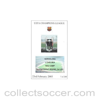 2005 - Barcelona vChelsea unofficial programme 23/02/2005 pirate issue, 8 pages