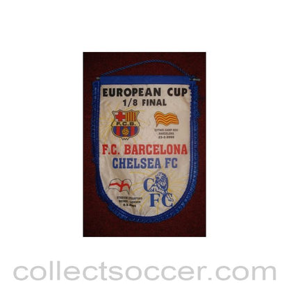 2005 - Barcelona v Chelsea 23/02/2005 large Pennant, 39 x 28 cm
