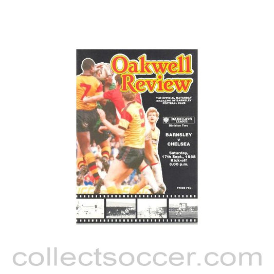 1988 - Barnsley v Chelsea official programme 17/09/1988