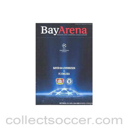 2011 - Bayer Leverkusen v Chelsea official programme 23/11/2011 Champions League