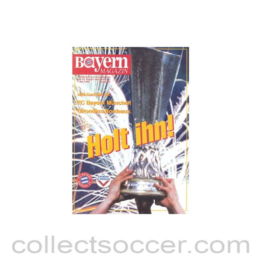 1996 UEFA Cup Final Official Programme Bayern Munich v Girondins Bordeaux 01/05/1996