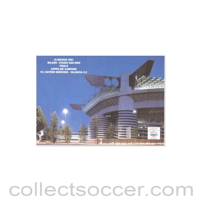 2001 - Bayern Munich v Valencia postcard 23/05/2001 Champions League Final