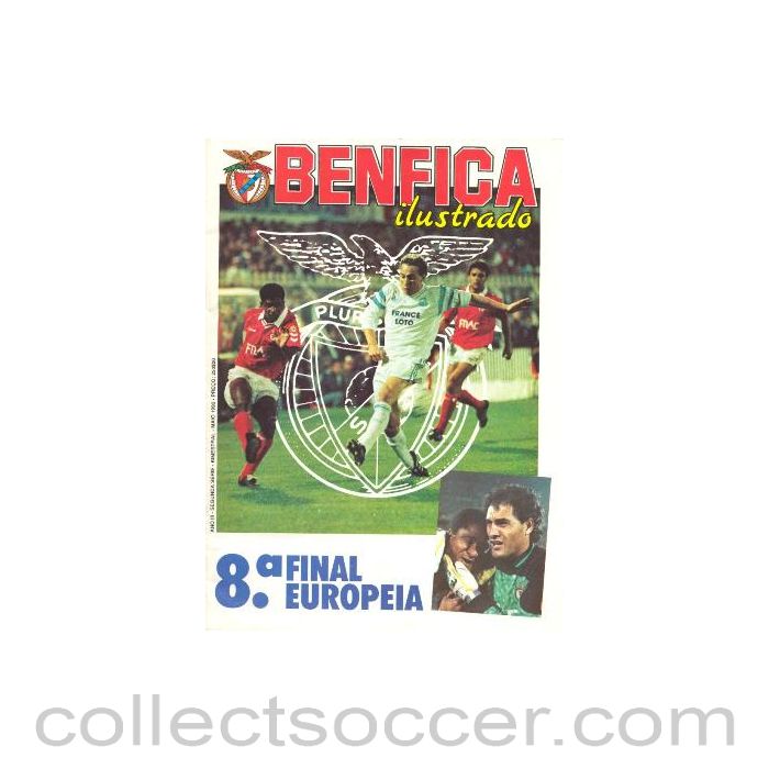 1990 European Cup Final  Milan v Benfica Official Programme Very Rare  Portugese issue