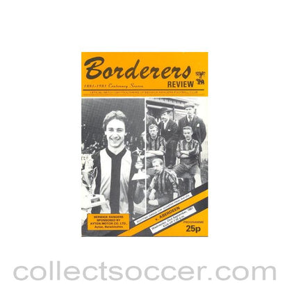 1981 - Berwick Rangers v Aberdeen official programme 23/09/1981 Scottish League Cup Quarter-Final