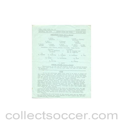 1959 - Bexleyheath Colts v Chelsea Juniors official programme 10/05/1959 London Minor Cup Final