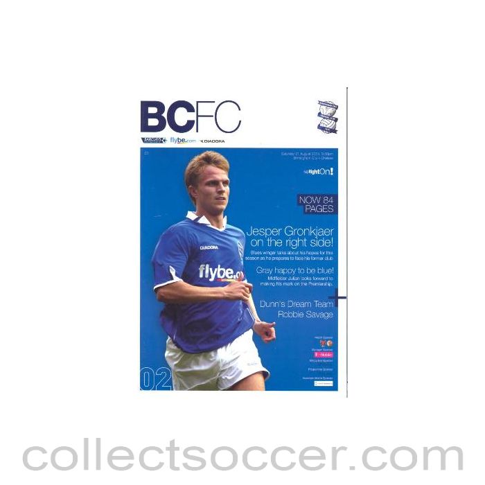 2004 - Birmingham City vChelsea official programme 21/08/2004