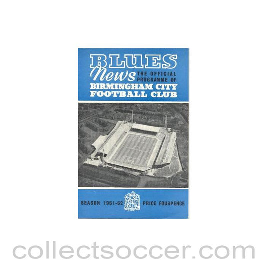 1961 - Birmingham City v Chelsea official programme 21/10/1961