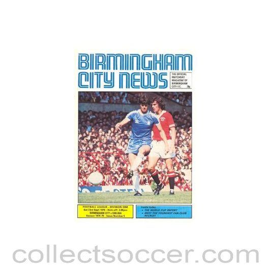 1978 - Birmingham City vChelsea official programme 23/09/1978