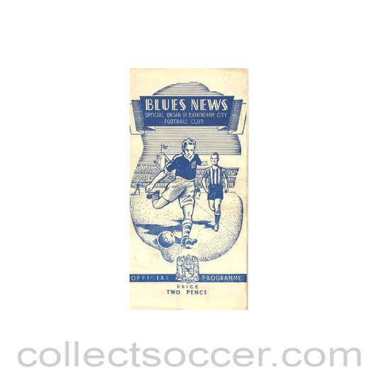 1948 - Birmingham City vChelsea official programme 28/08/1948