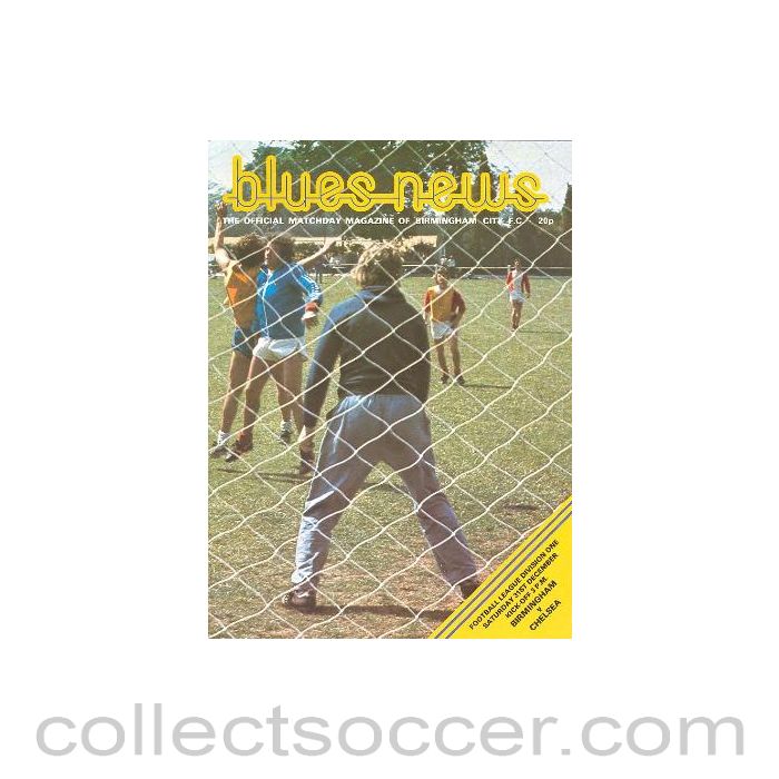 1977 - Birmingham City v Chelsea official programme 31/12/1977