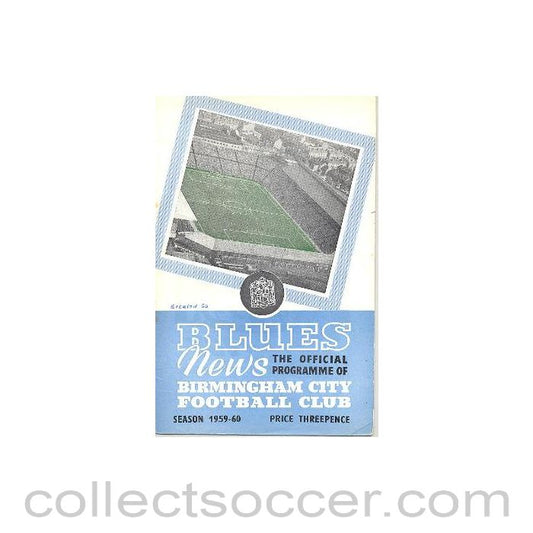 1960 - Birmingham City v Everton official programme 02/04/1960