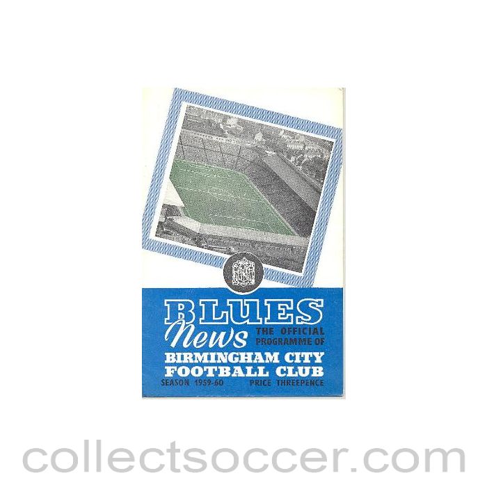 1959 - Birmingham City v Manchester City official programme 05/12/1959