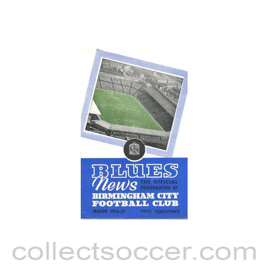 1957 - Birmingham City v Nottingham Forest official programme 02/03/1957