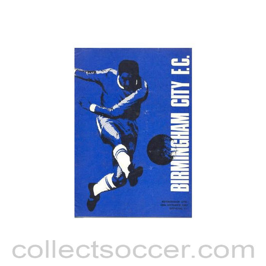 1967 - Birmingham City v Rotherham United official programme 28/10/1967