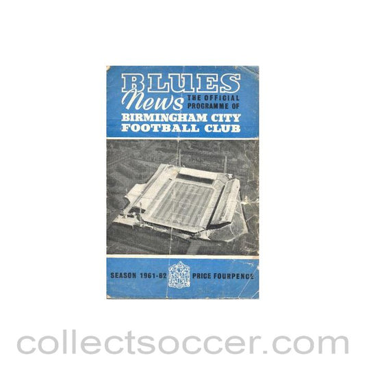 1962 - Birmingham City v Tottenham Hotspur official programme 06/01/1962 F.A. Cup, half price