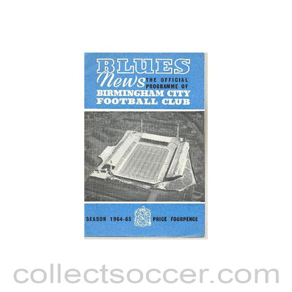 1964 - Birmingham City vChelsea official programme 23/09/1964
